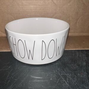Rae Dunn White 'Chow Down' Bowl
